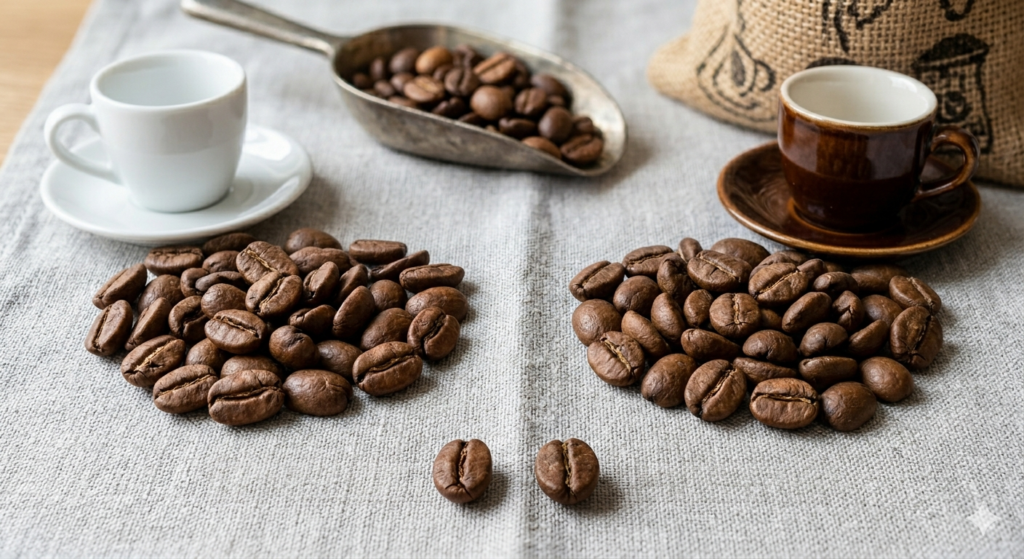 ziarna kawy arabika i robusta